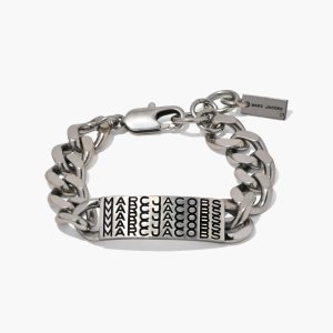 Marc Jacobs Barcode Monogram ID Chain Bracelet Strieborne | NILGQT732