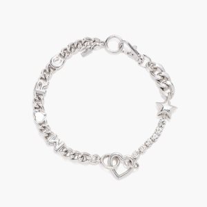 Marc Jacobs Charmed Heart Chain Necklace Strieborne | FGZAQB580