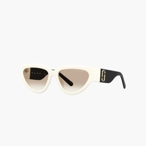Marc Jacobs J Marc Cat Eye Sunglasses Biele Čierne | LSUFJQ628