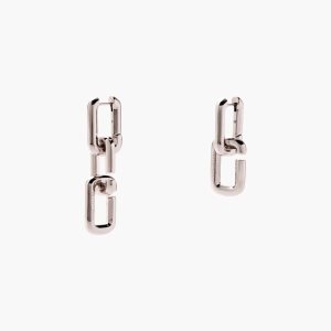 Marc Jacobs J Marc Chain Link Earrings Strieborne | HGMDNO967