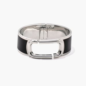 Marc Jacobs J Marc Large Hinge Bangle Čierne Strieborne | ZAHCGQ760