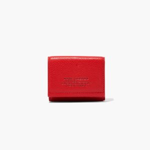 Marc Jacobs Kozene Medium Trifold Wallet Červené | QBDMLW052