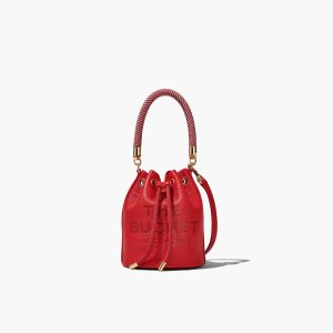 Marc Jacobs Kozene Micro Bucket Bag Červené | NAGOWZ016