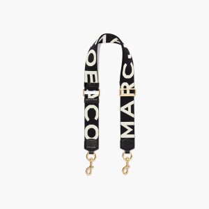 Marc Jacobs Logo Webbing Remienkove Čierne Biele | JUDFXY210