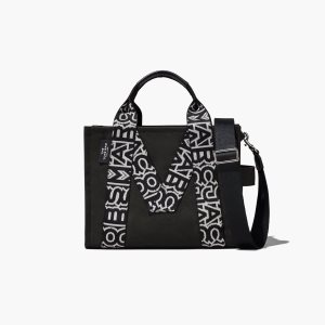 Marc Jacobs M Medium Tote Bag Čierne Biele | QRHEMD869