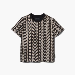 Marc Jacobs Monogram Baby Tee Čierne Biele | LTCBHM896