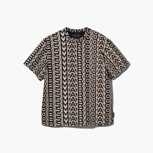 Marc Jacobs Monogram Big T-Shirt Čierne Biele | KZNEAM841
