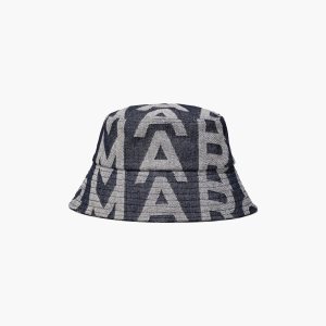 Marc Jacobs Monogram Denim Bucket Hat Modre | SDBQVC158