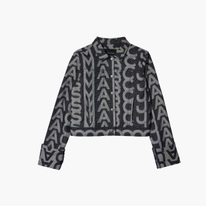 Marc Jacobs Monogram Denim Jacket Modre | AXYIFU874