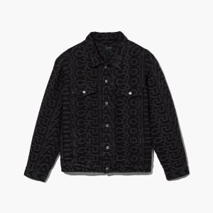 Marc Jacobs Monogram Denim Jacket Čierne | VQUKJM215
