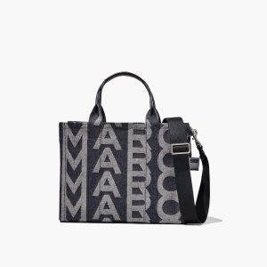 Marc Jacobs Monogram Denim Medium Tote Bag Modre | OSHMKL421
