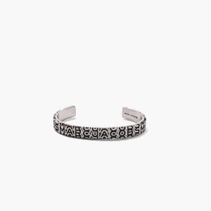 Marc Jacobs Monogram Engraved Bracelet Strieborne | KFDIGB409