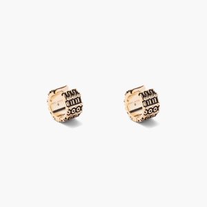 Marc Jacobs Monogram Engraved Hoops Zlate | UAMKNJ517