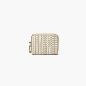 Marc Jacobs Monogram Kozene Zip Around Wallet Hnedožltý | CKTPQG834
