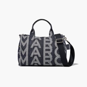 Marc Jacobs Monogram Medium Denim Duffle Bag Modre | TQBVJR936