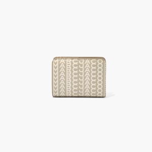 Marc Jacobs Monogram Mini Compact Wallet Hnedožltý | EFMHBN208