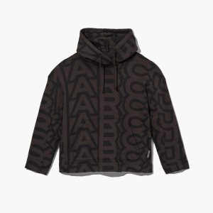 Marc Jacobs Monogram Oversized Hoodie Čierne Siva | FWNQRO610