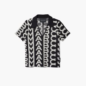 Marc Jacobs Monogram Terry Polo Čierne Biele | RYVAUD698