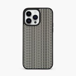 Marc Jacobs Monogram iPhone 14 Pro Max 3D Case Čierne Biele | YLOPAF294