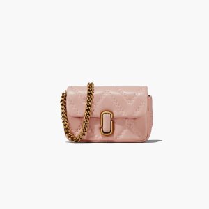 Marc Jacobs Prešívané Kozene J Marc Mini Bag Ruzove | DJVIPT304
