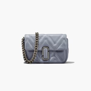 Marc Jacobs Prešívané Kozene J Marc Shoulder Bag Siva | EKAUFM312