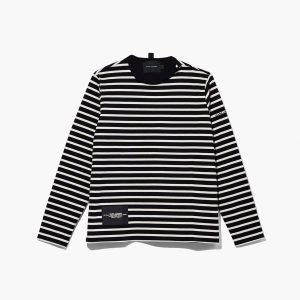 Marc Jacobs Pruhované T-Shirt Čierne Viacfarebný | WOFBXZ671