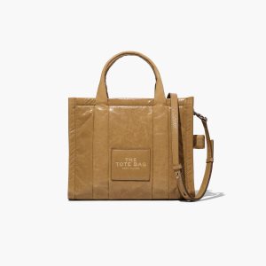 Marc Jacobs Shiny Crinkle Medium Tote Bag Svetlo Hnede | HGIJUA124