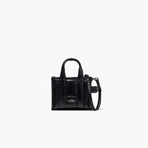 Marc Jacobs Shiny Crinkle Micro Tote Čierne | MQEXCK265