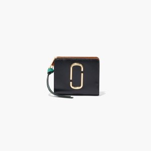 Marc Jacobs Snapshot Mini Compact Wallet Čierne Oranžové Viacfarebný | XHRCWB387