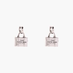 Marc Jacobs Tote Bag Earrings Svetlo Strieborne | LWADCF341