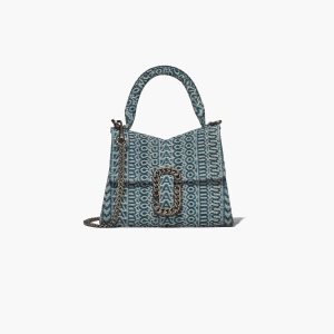 Marc Jacobs Washed Monogram Denim St. Marc Mini Top Handle Oranžové Modre | KXZFSR591